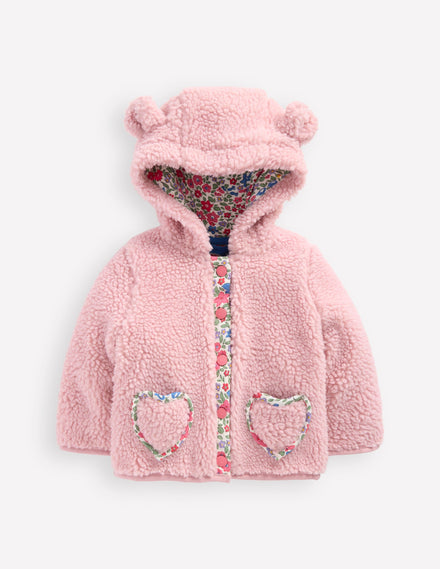 Teddyfell-Fleecejacke für Mädchen-ROSA