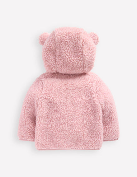 Teddyfell-Fleecejacke für Mädchen-ROSA