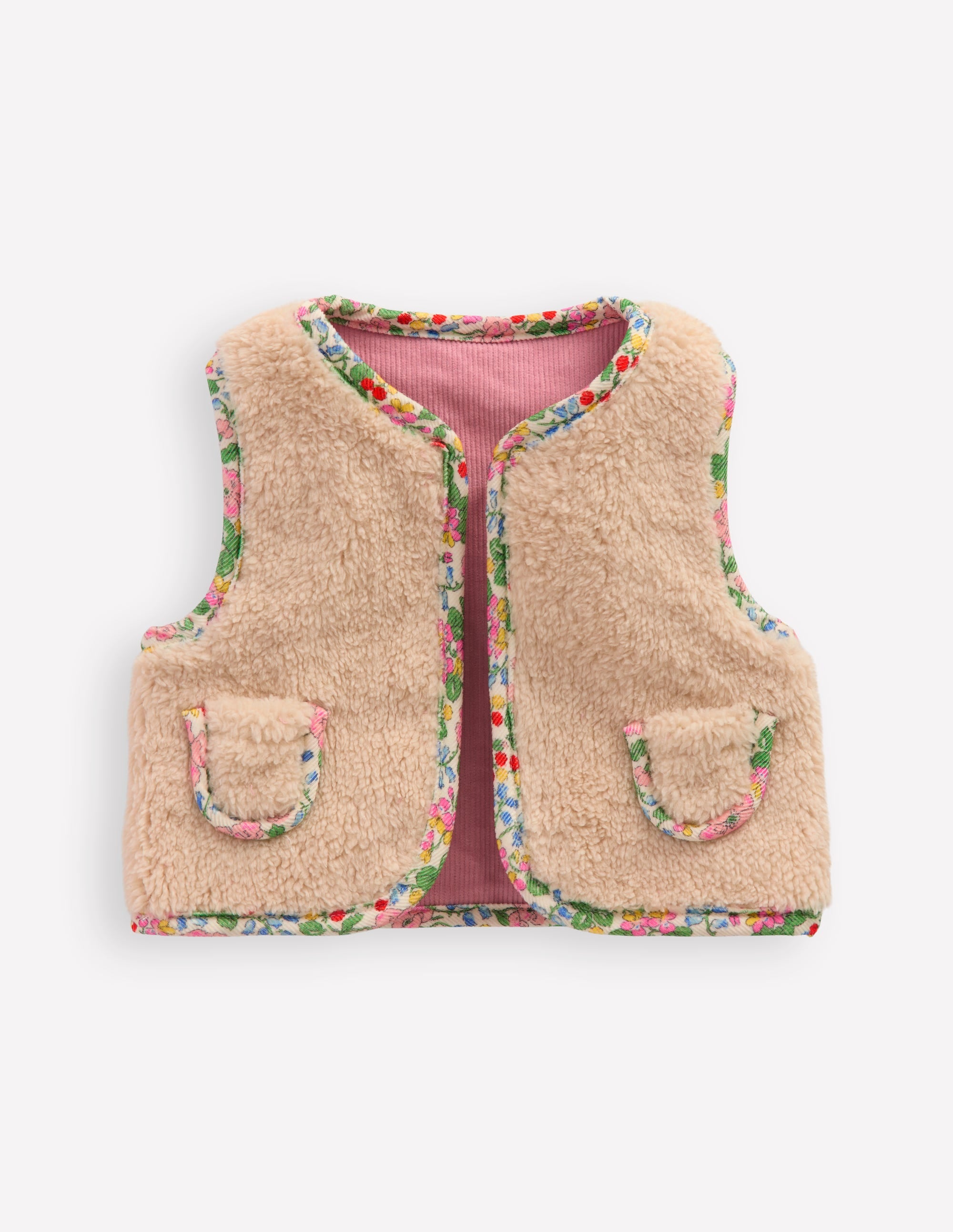 Veste sans manches brodée réversible-Zephyr/lait de coco - Image 4