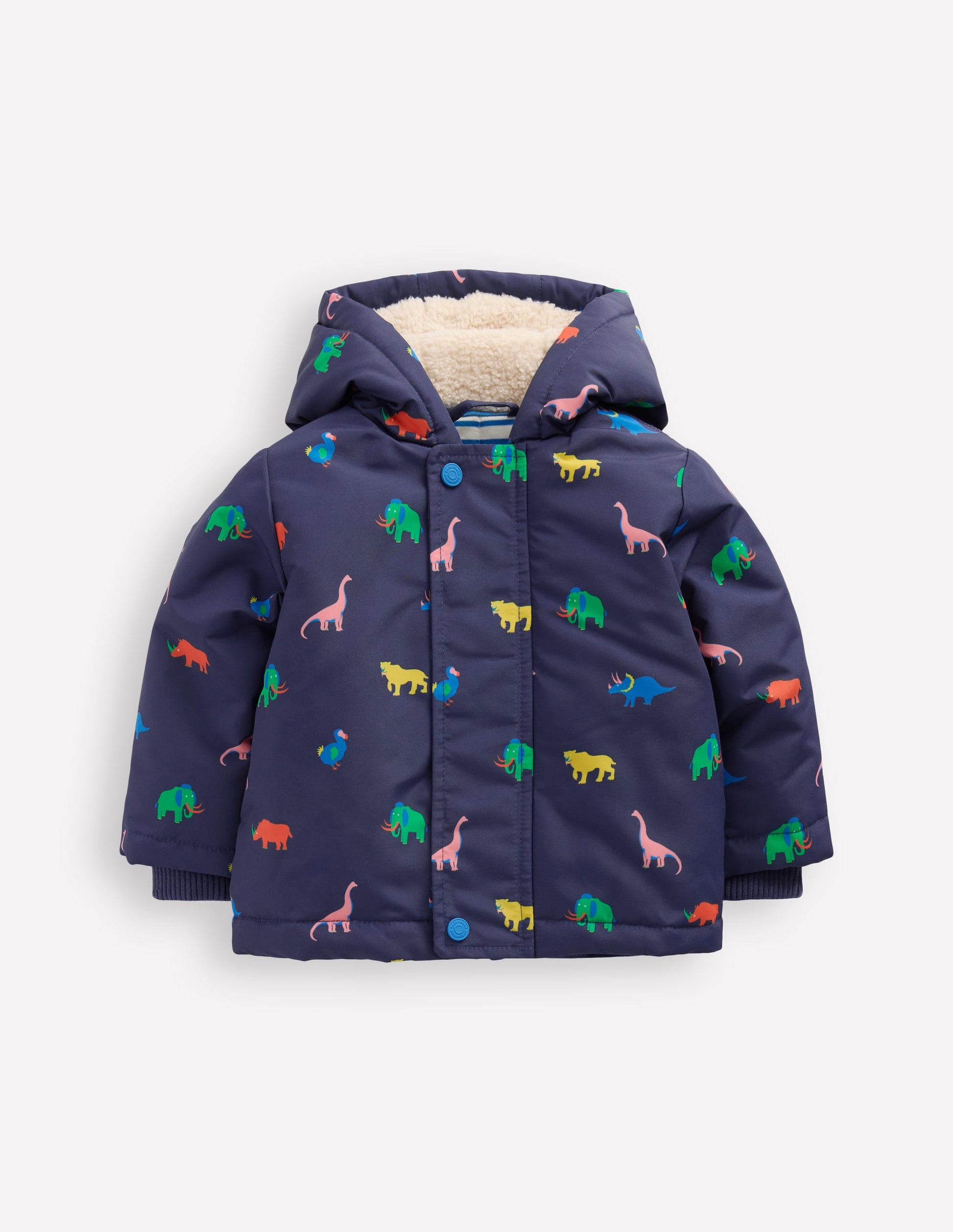 3-in-1-Mantel für Jungen-Marineblau Prähistorisches Muster-1