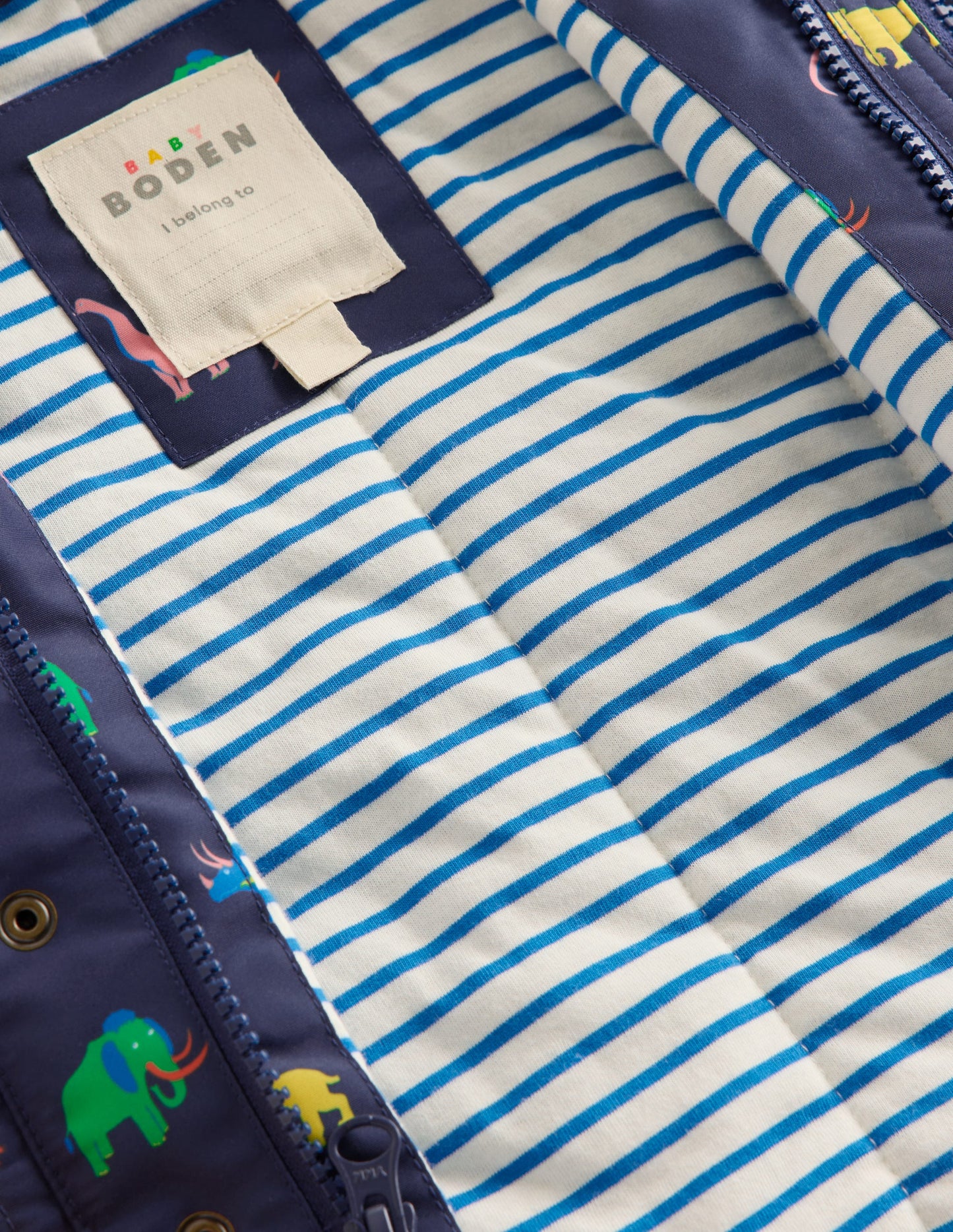 3-in-1-Mantel für Jungen-Marineblau Prähistorisches Muster