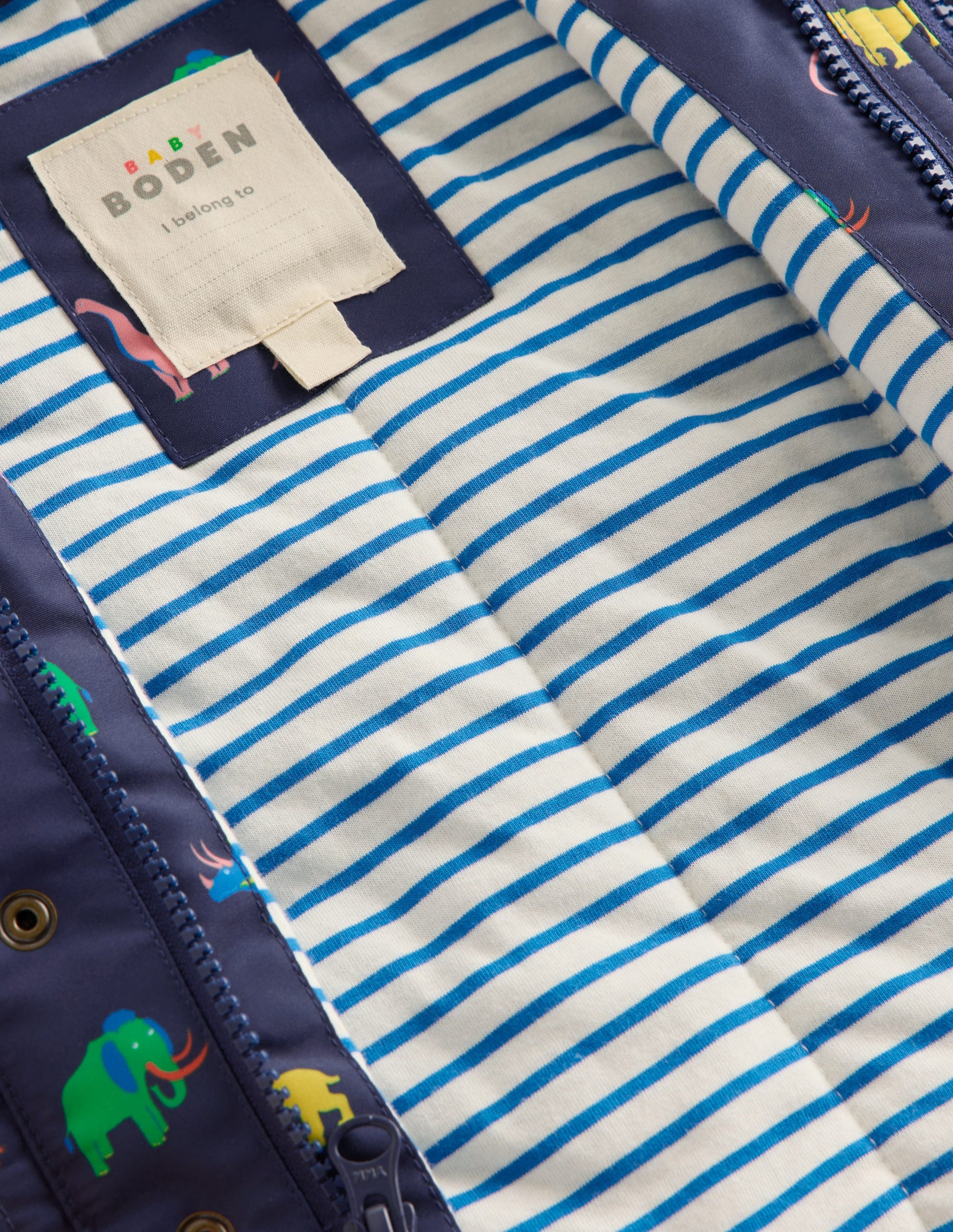 3-in-1-Mantel für Jungen-Marineblau Prähistorisches Muster-4