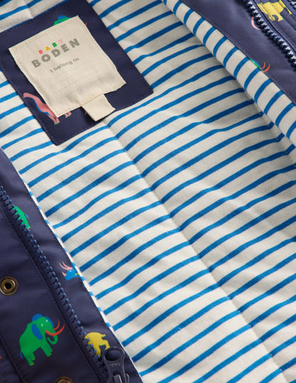 3-in-1-Mantel für Jungen-Marineblau Prähistorisches Muster-4