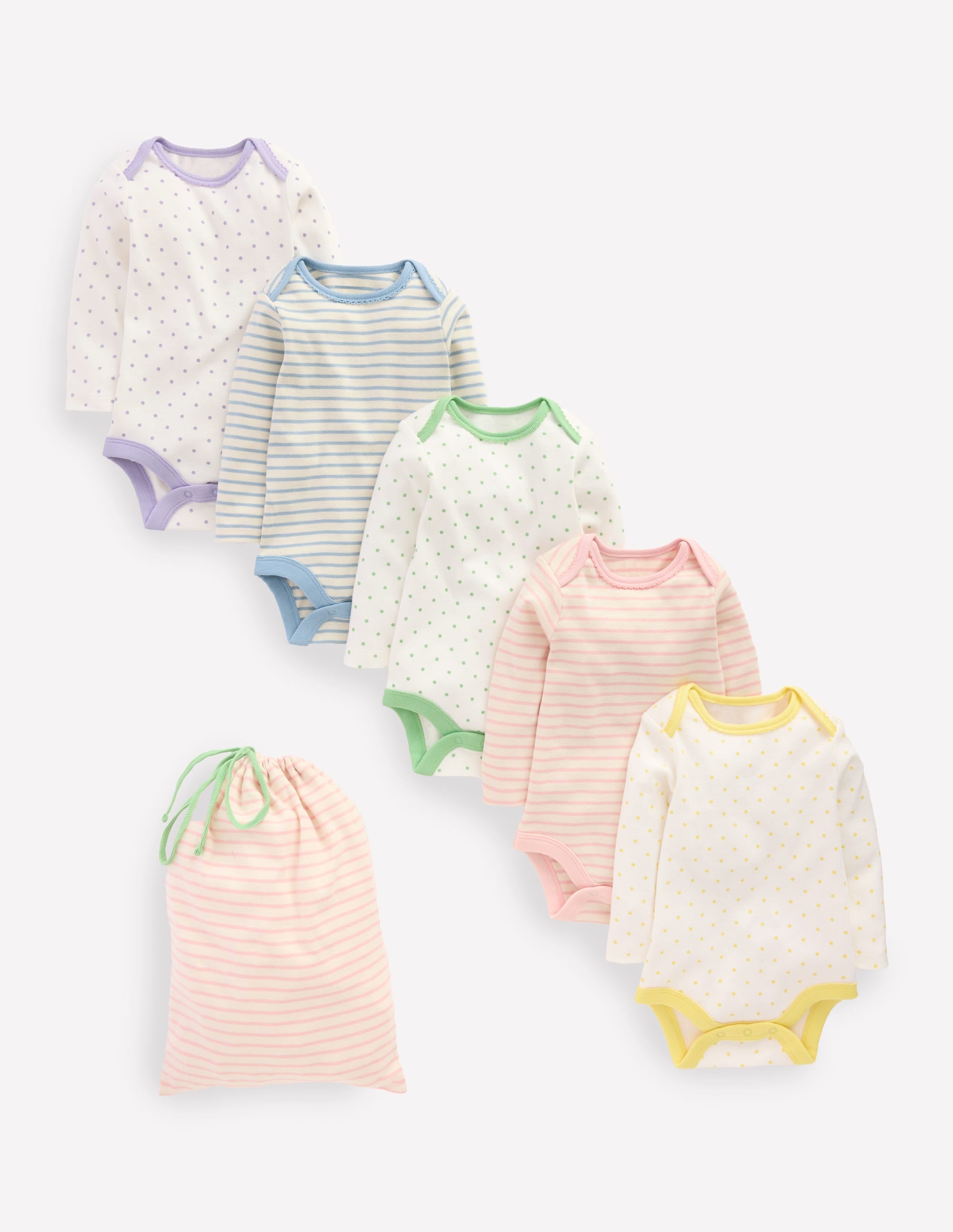 5 bodies-Pois/rayures multi ivoire - Image 1