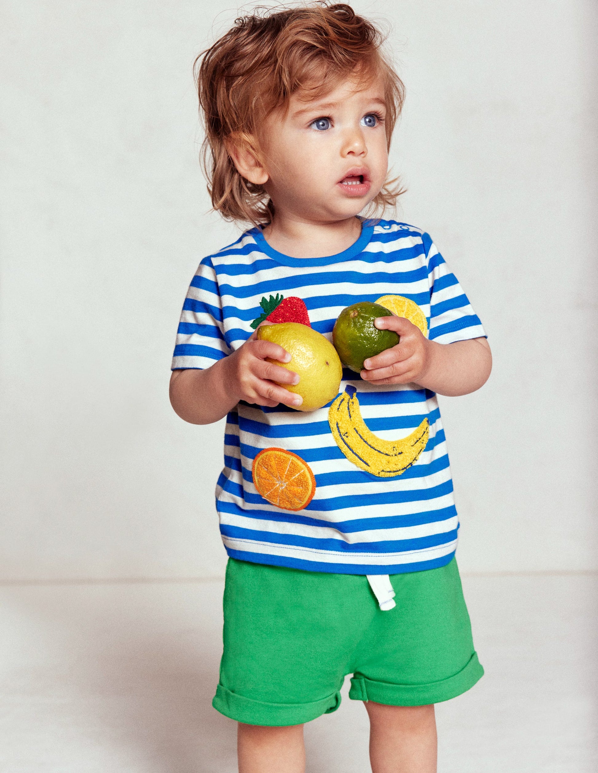 Boys Jersey Shorts-Sapling Green-1