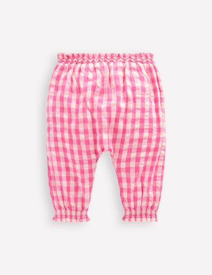 Woven Trousers-Pink Rose Gingham-2