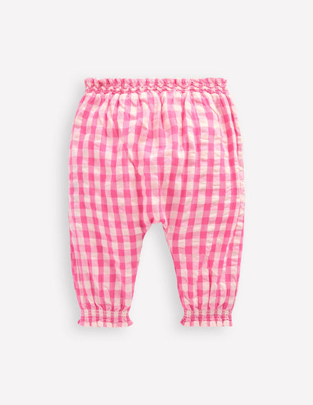 Gewebte Hose-Rosarot Vichykaro