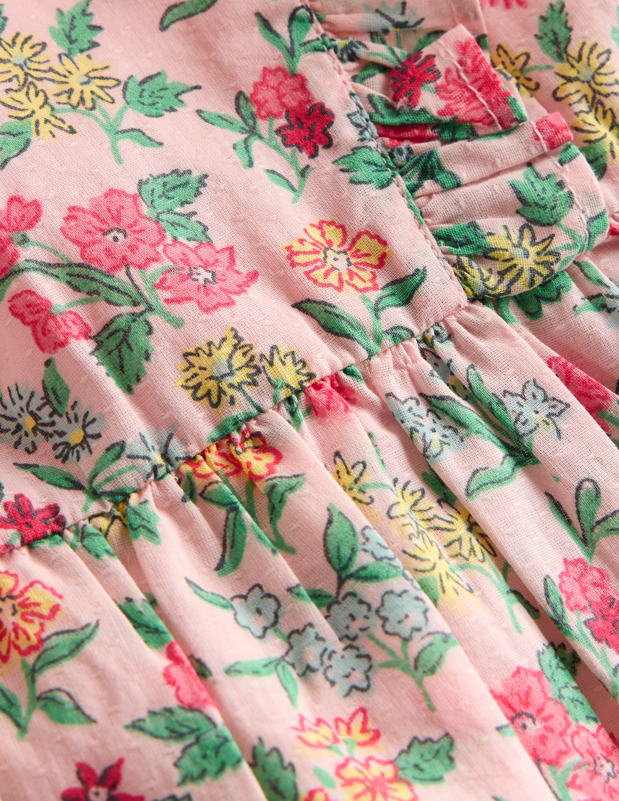Robe chasuble à volants-Motif Garden Ditsy rose craie - Image 8
