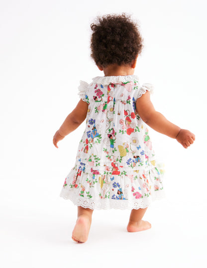 Rüschenkleid mit Lochstickerei-Kokosnussmilch Feen