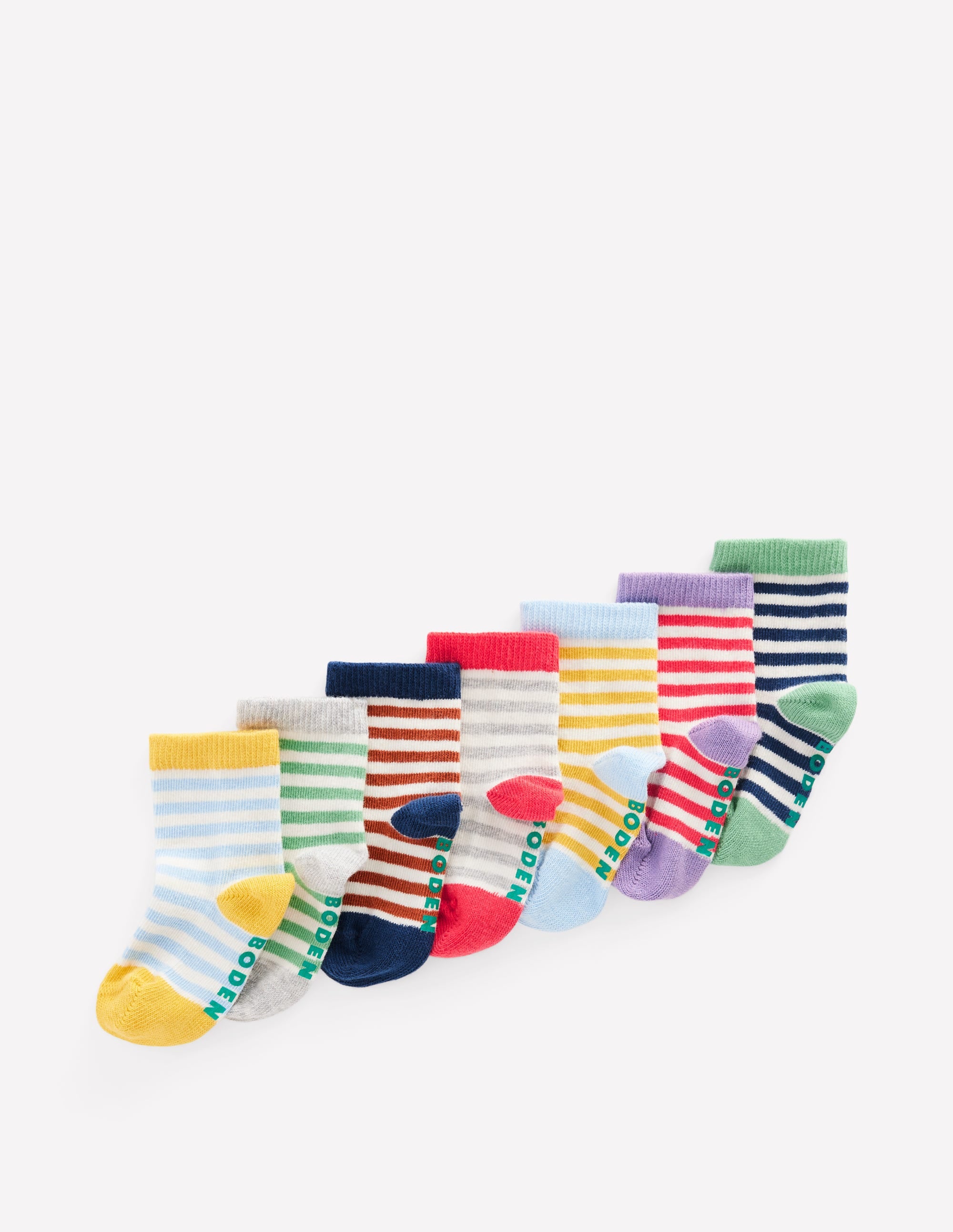 7 paires de chaussettes bébé-Rayé - Image 1