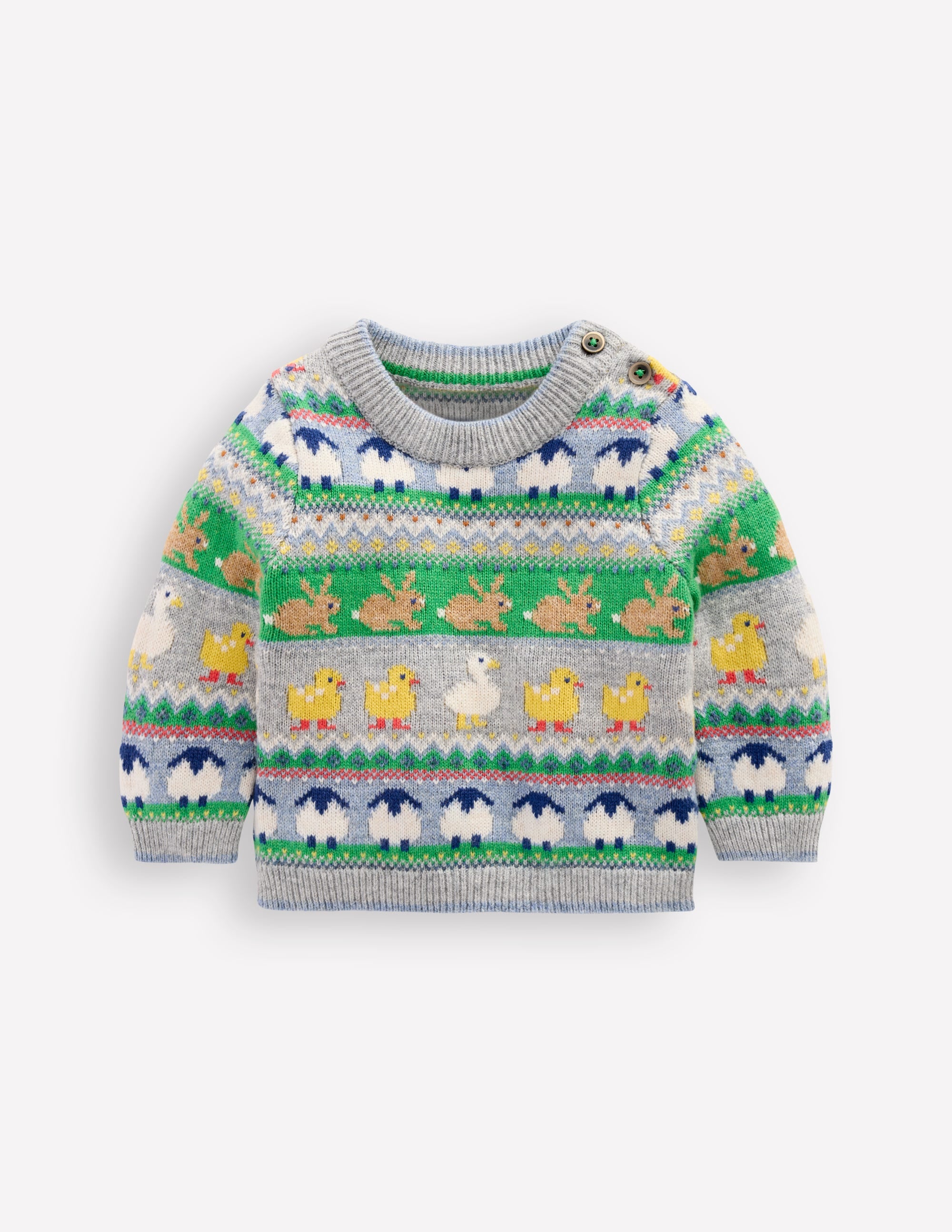 Pull motif jacquard-Motif jacquard Pâques multi - Image 1