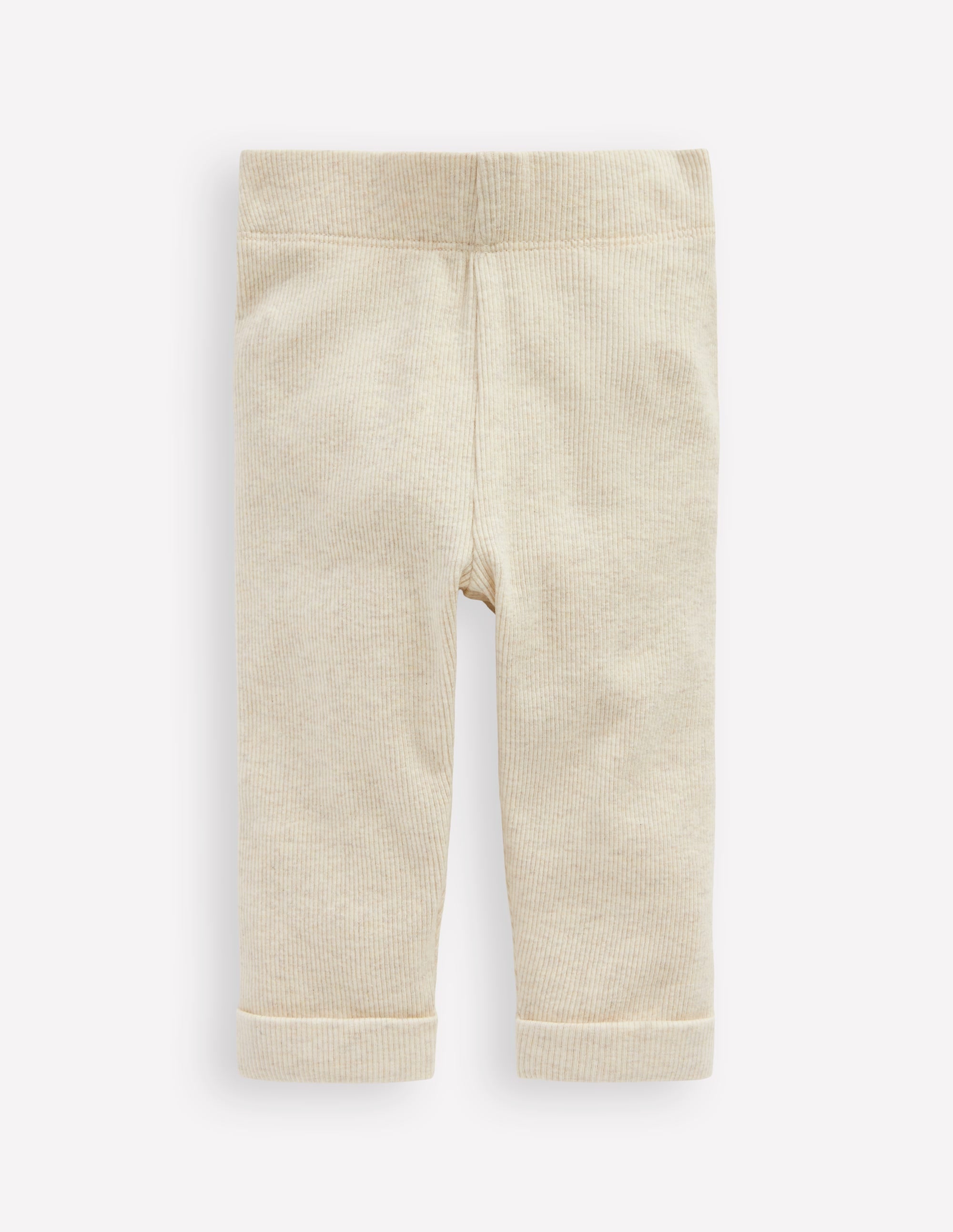 Ribbed Marl Leggings-Oatmeal Marl - Image 1
