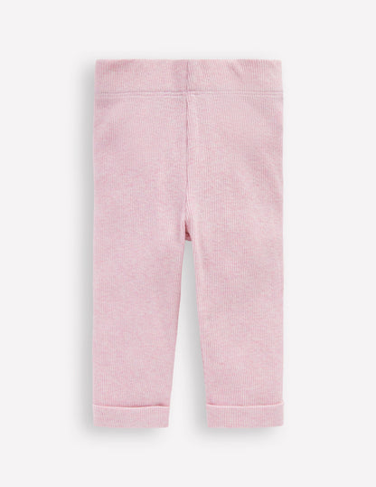 Legging côtelé chiné-Mauve vintage chiné