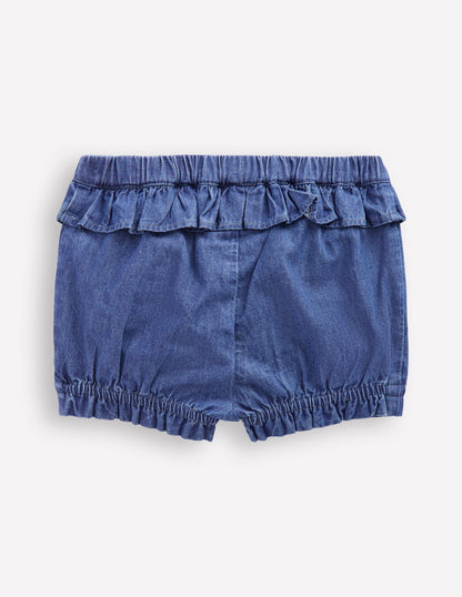 Chambray-Pumphose für Mädchen-Helles Vintageblau