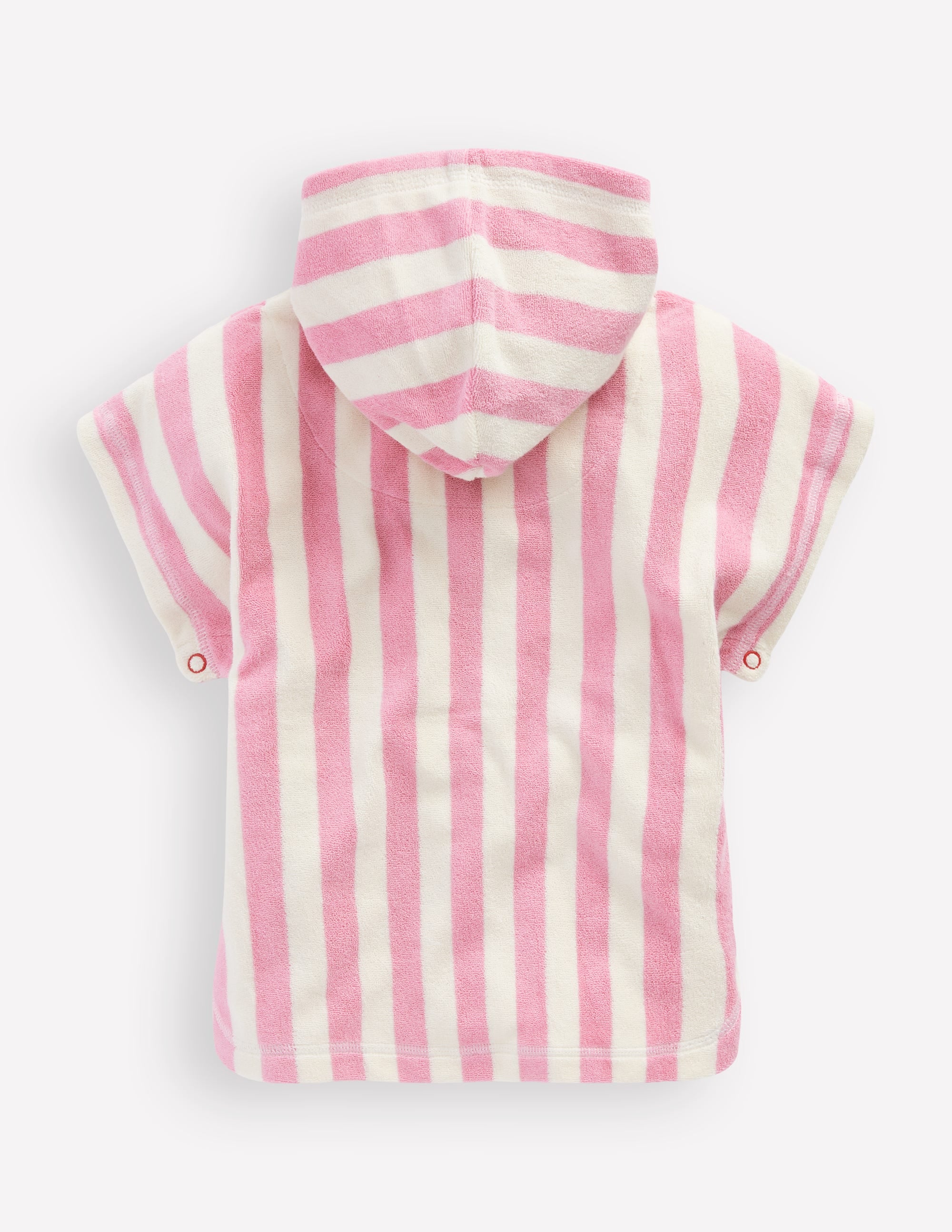 Origineller Frottee-Badeponcho-Kaugummirosa Herz Streifen - Image 2