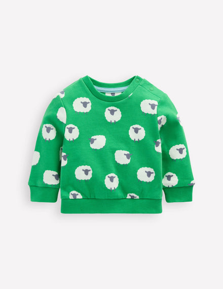 Sweat imprimé-Mouton vert printemps