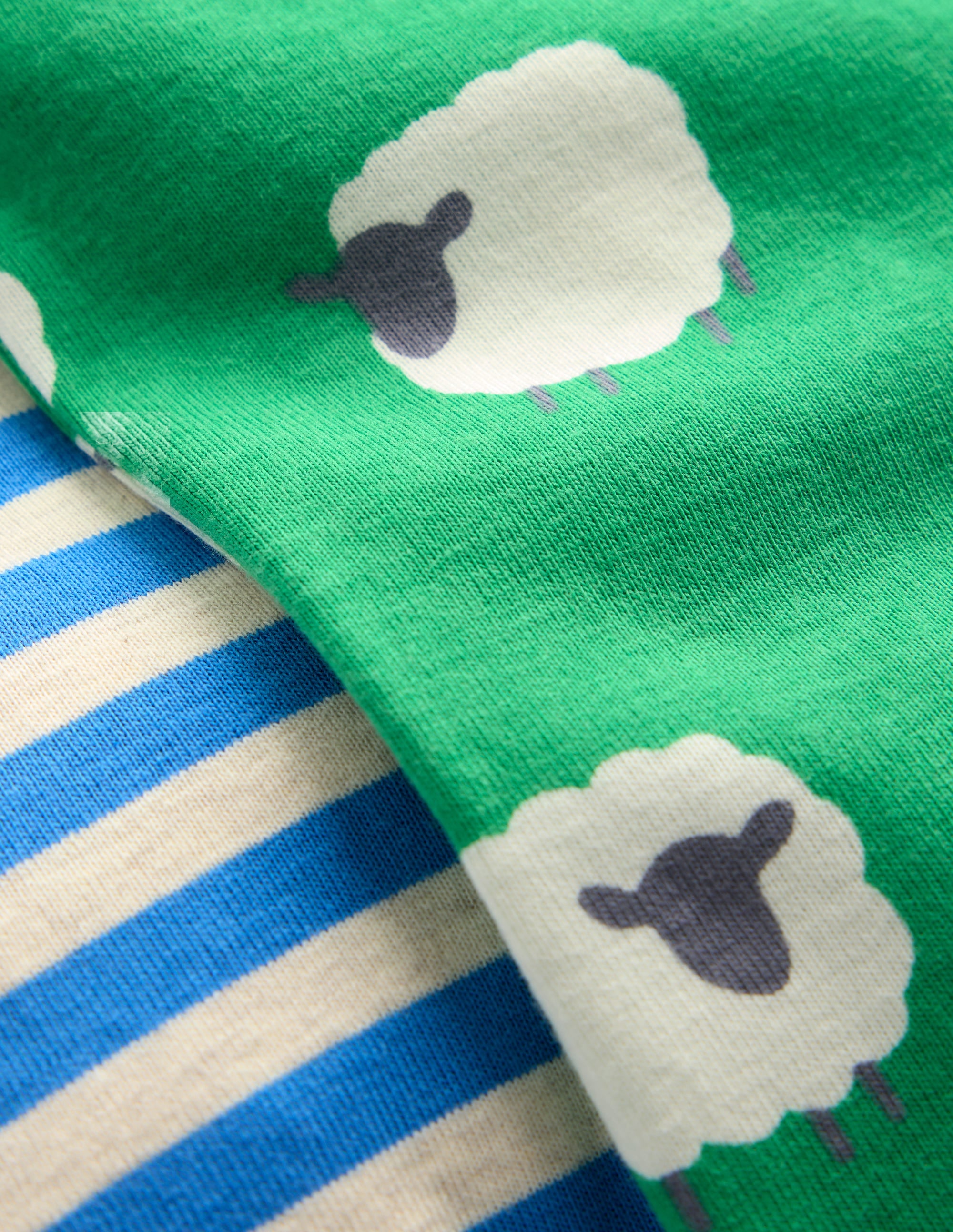 2 barboteuses-Mouton vert printemps - Image 3