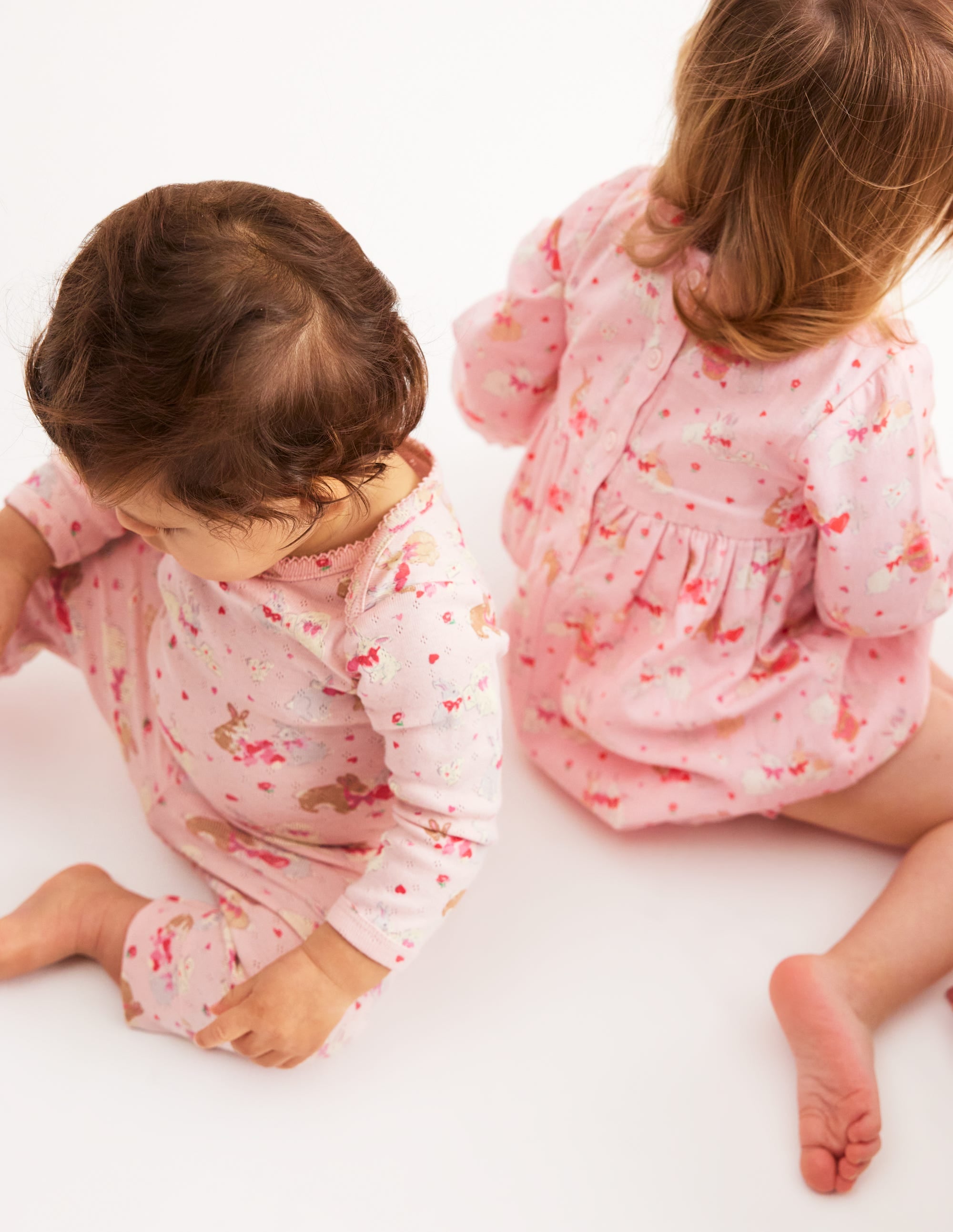 3 bodies en pointelle-Lapins amoureux rose - Image 4