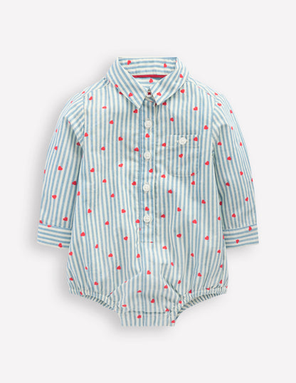 Boys Woven Shirt Body-Ticking Confetti Heart