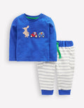 Lustiges Spielset aus Jersey-Leuchtendes Blau Hase