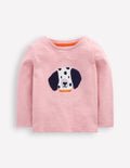 T-shirt à logo en bouclé-Rose vintage