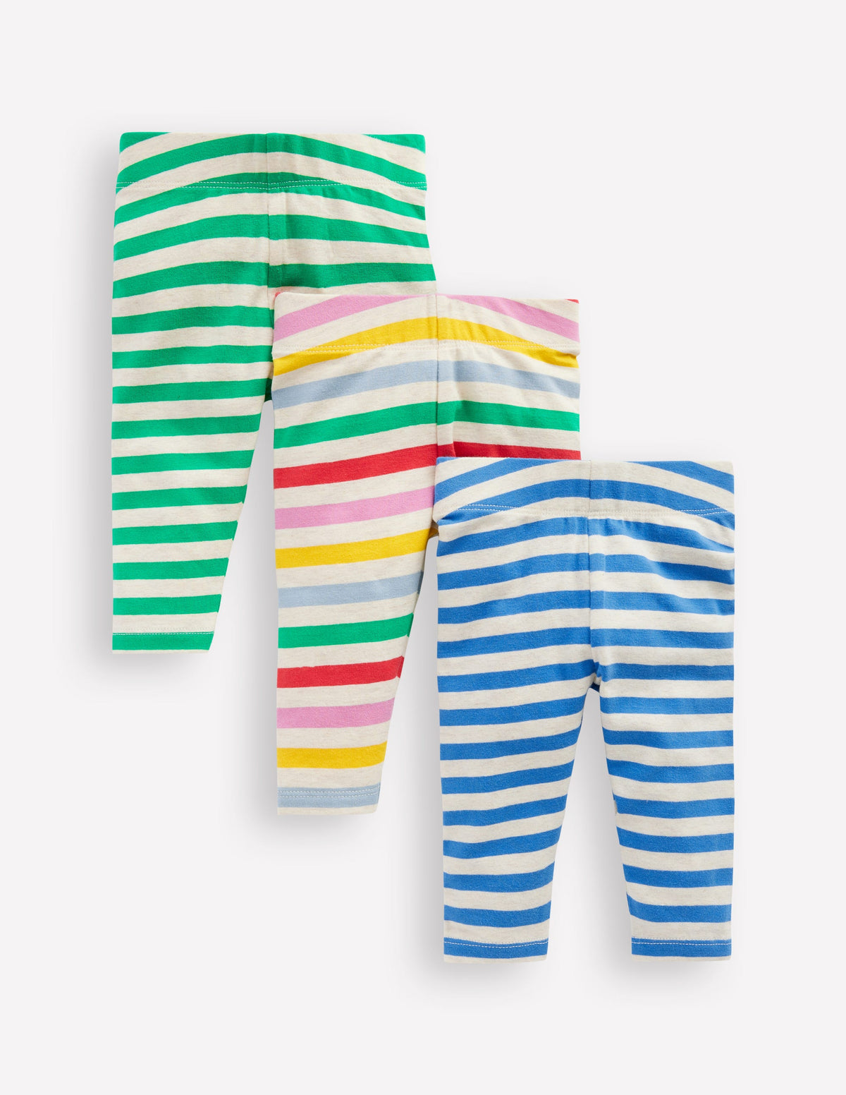 Gestreifte Leggings im 3er-Pack-Hellbeige/Bunt, Gestreift - Image 1
