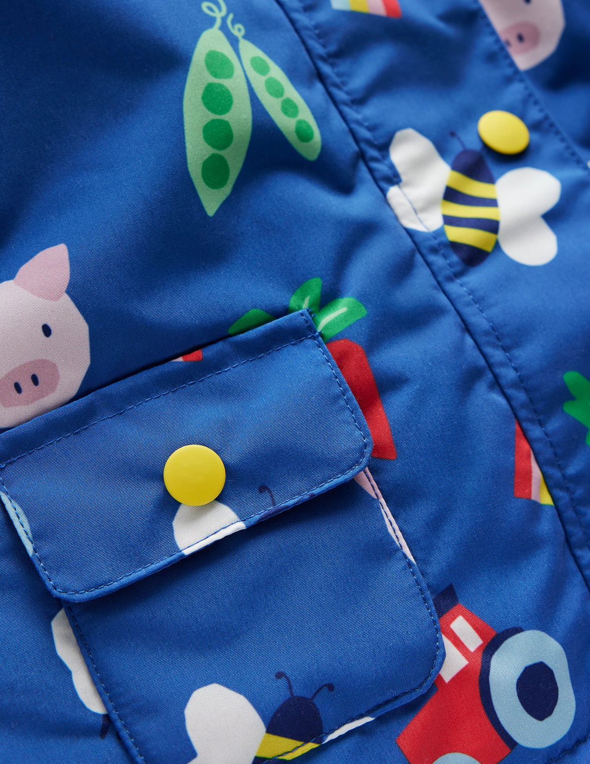 Bedruckte Regenjacke-Blau Regenbogen Farm - Image 3