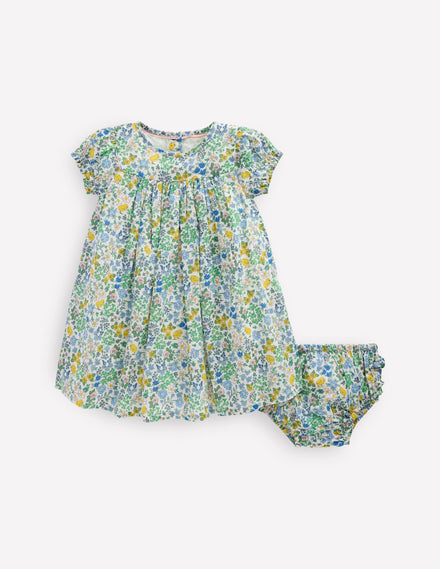 Gathered Woven Dress-Multi Chick Floral