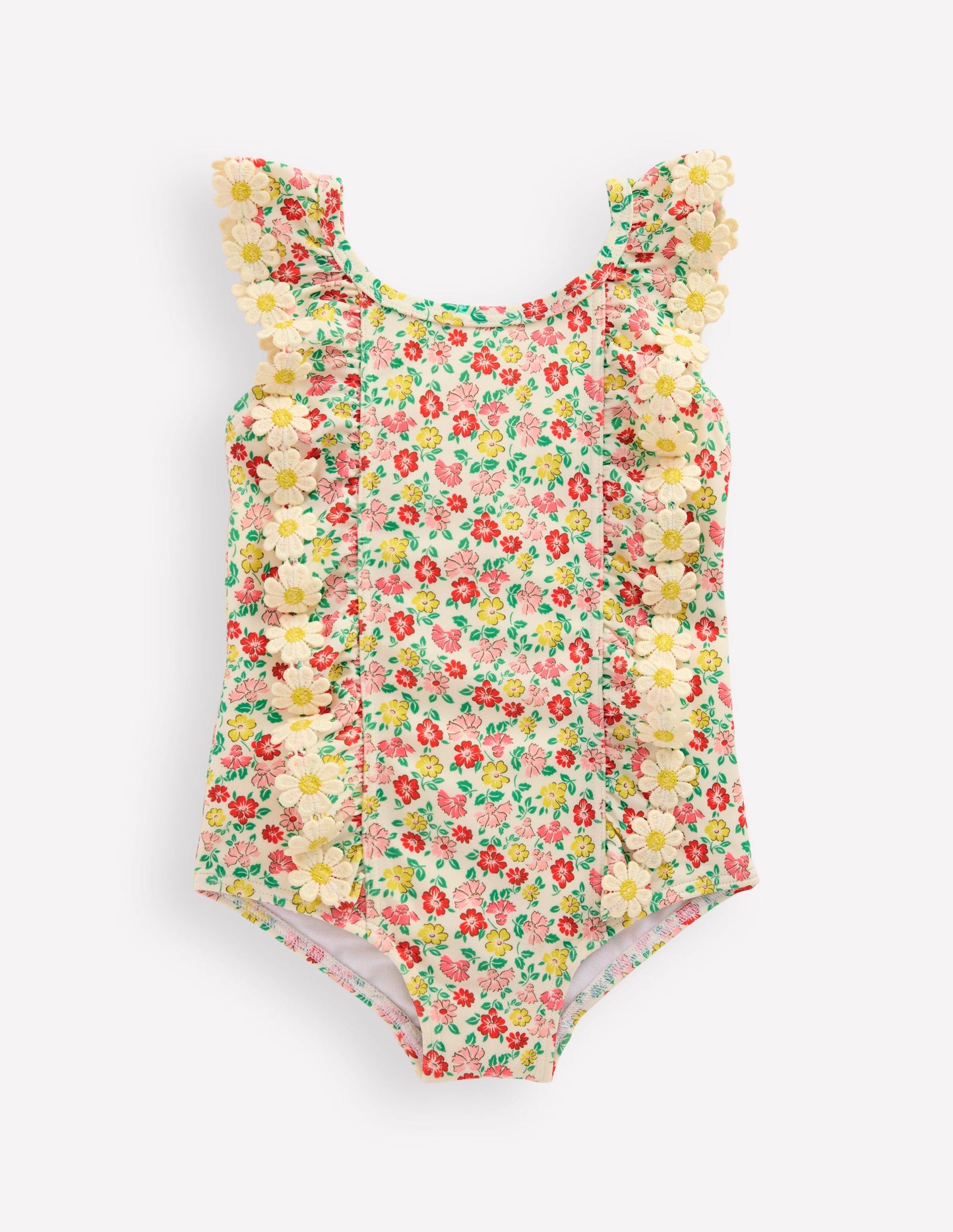 Badeanzug mit Rüschen-Bunt Sommerblumenbeet