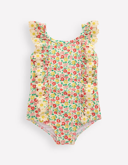 Badeanzug mit Rüschen-Bunt Sommerblumenbeet-1