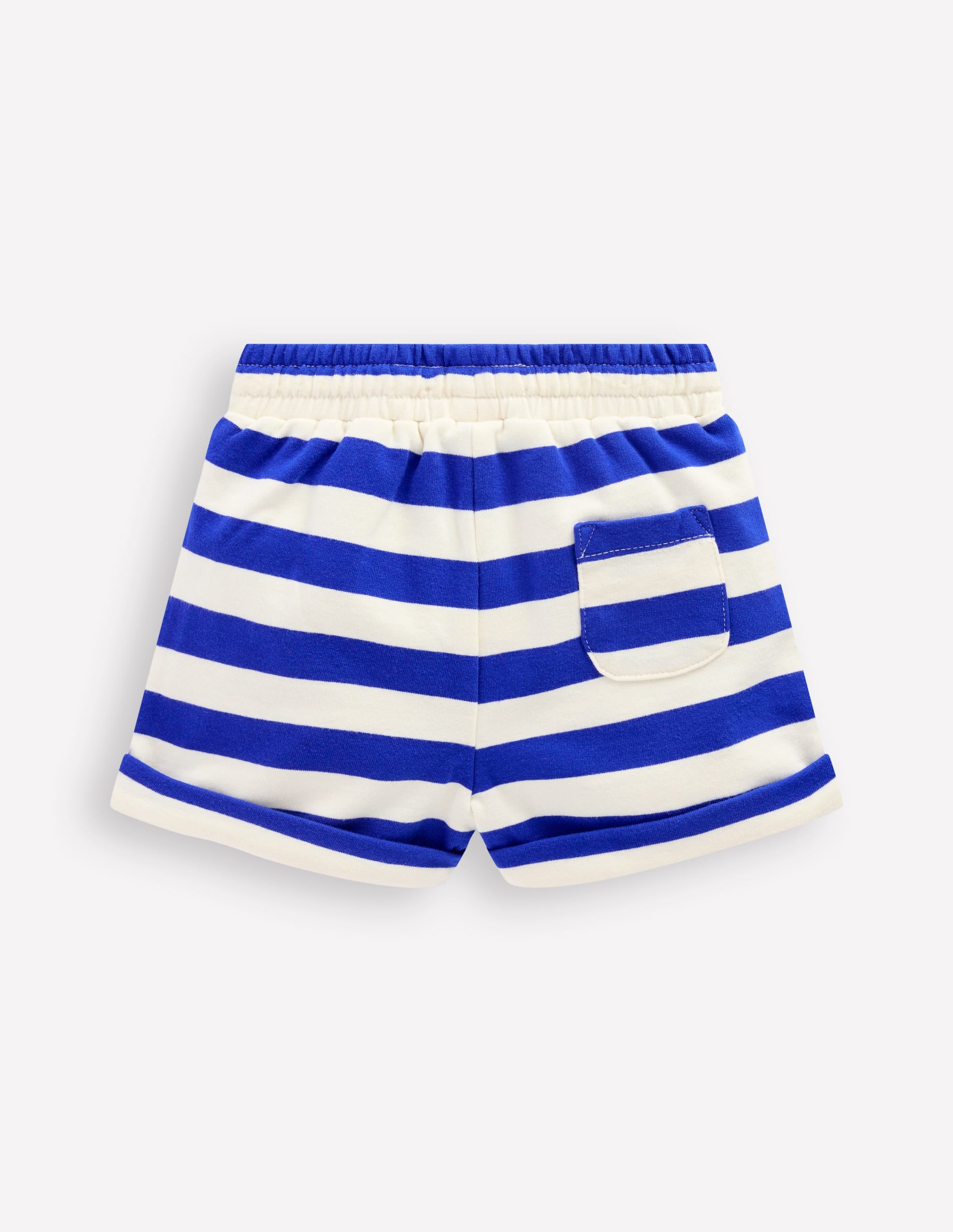 Short en jersey garçon-Bleu vif & ivoire doux - Image 2