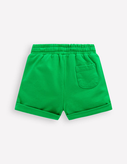 Short en jersey garçon-Vert printemps