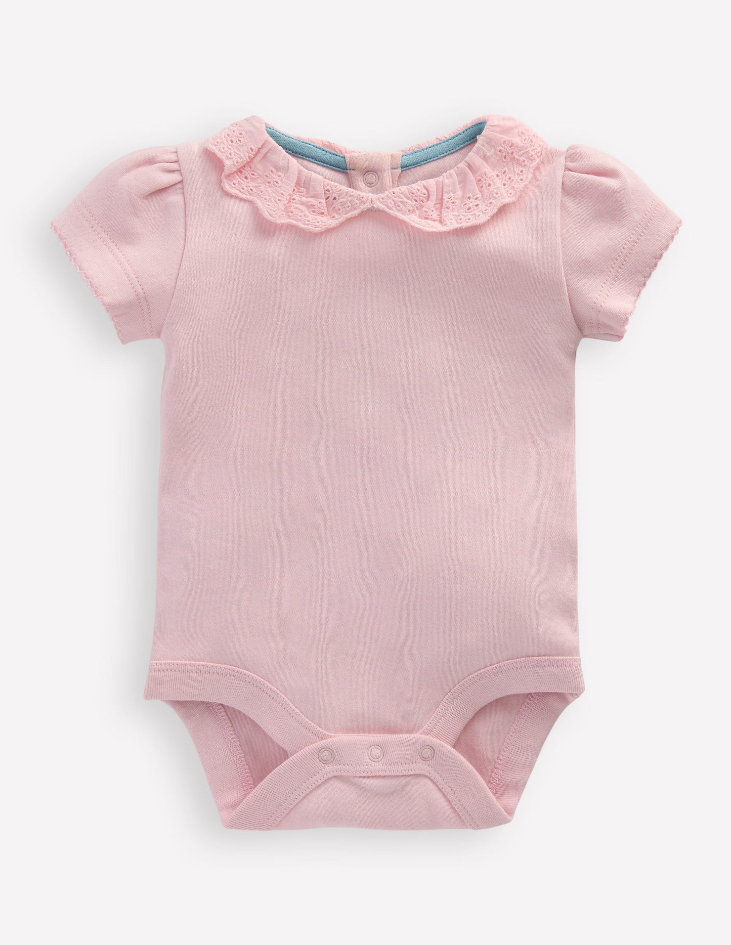 Broderie Collared Body-French Pink