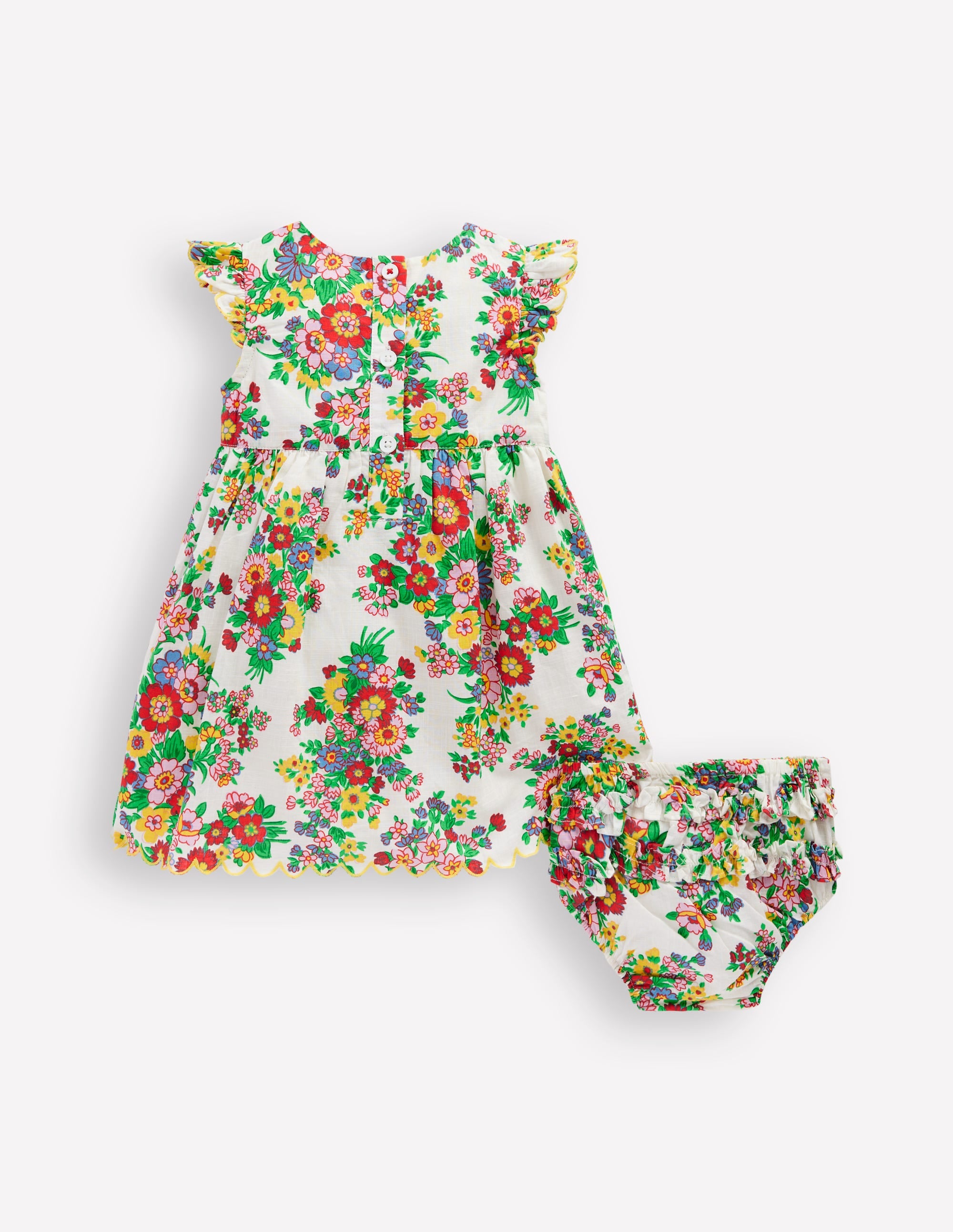 Robe tissée à volants-Bunt Floral - Image 2