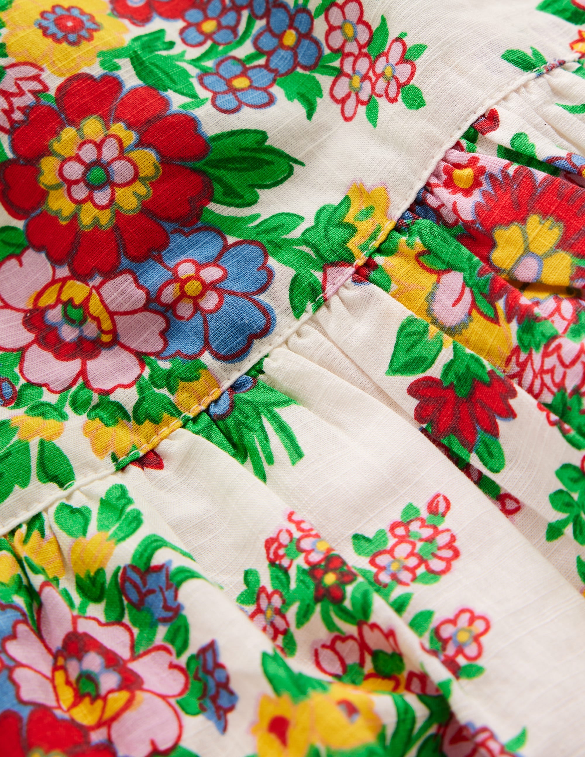 Robe tissée à volants-Bunt Floral - Image 3