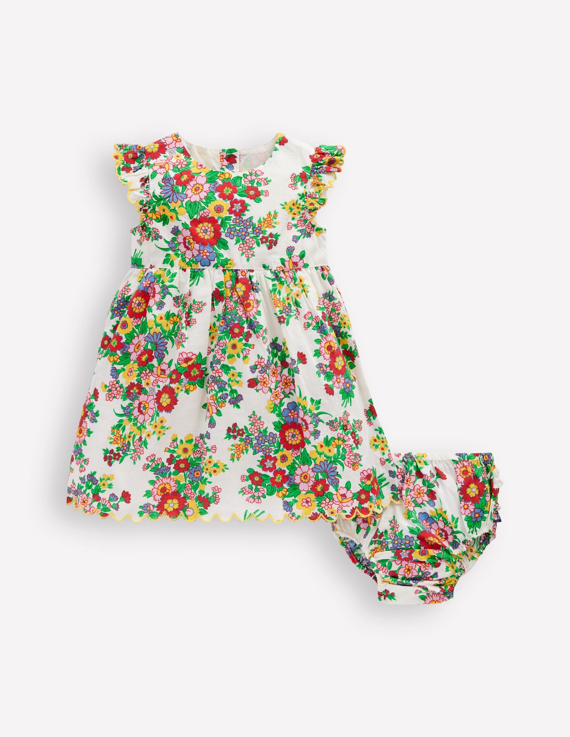 Robe tissée à volants-Bunt Floral - Image 1