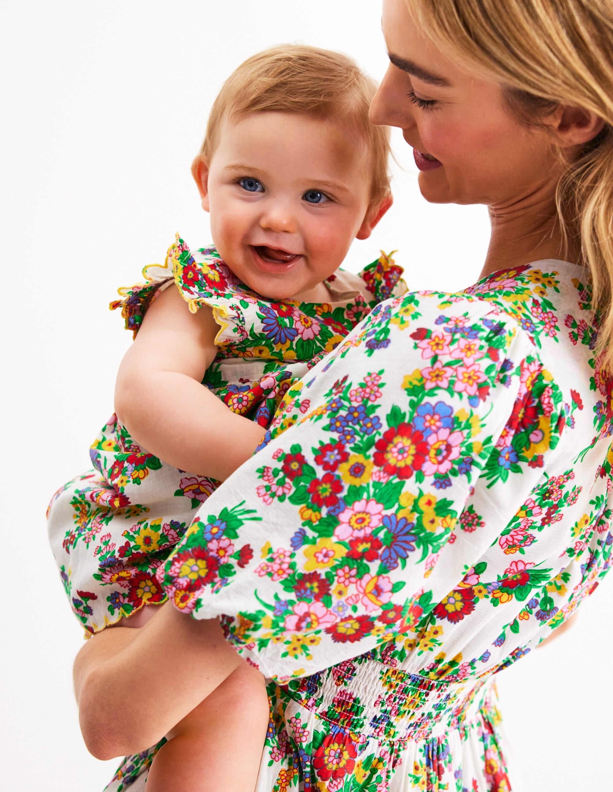 Robe tissée à volants-Bunt Floral - Image 4