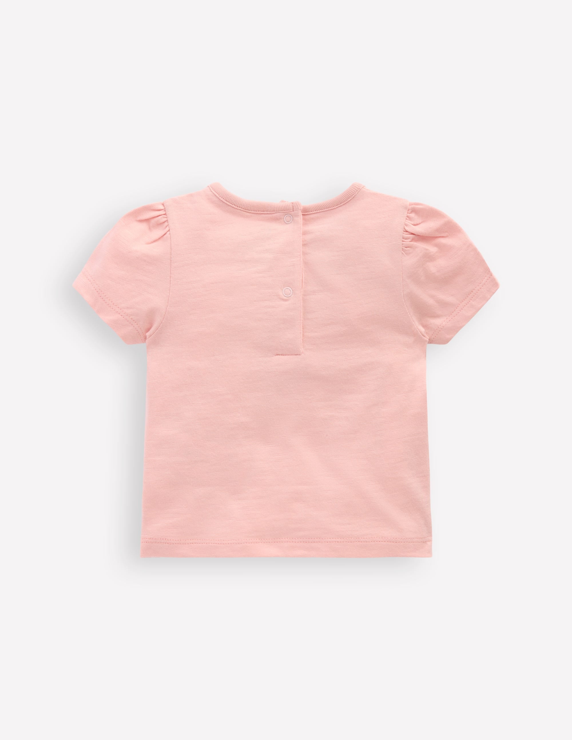 T-shirt à manches bouffantes avec logo fille-Motif May Day Bunny rose craie - Image 2