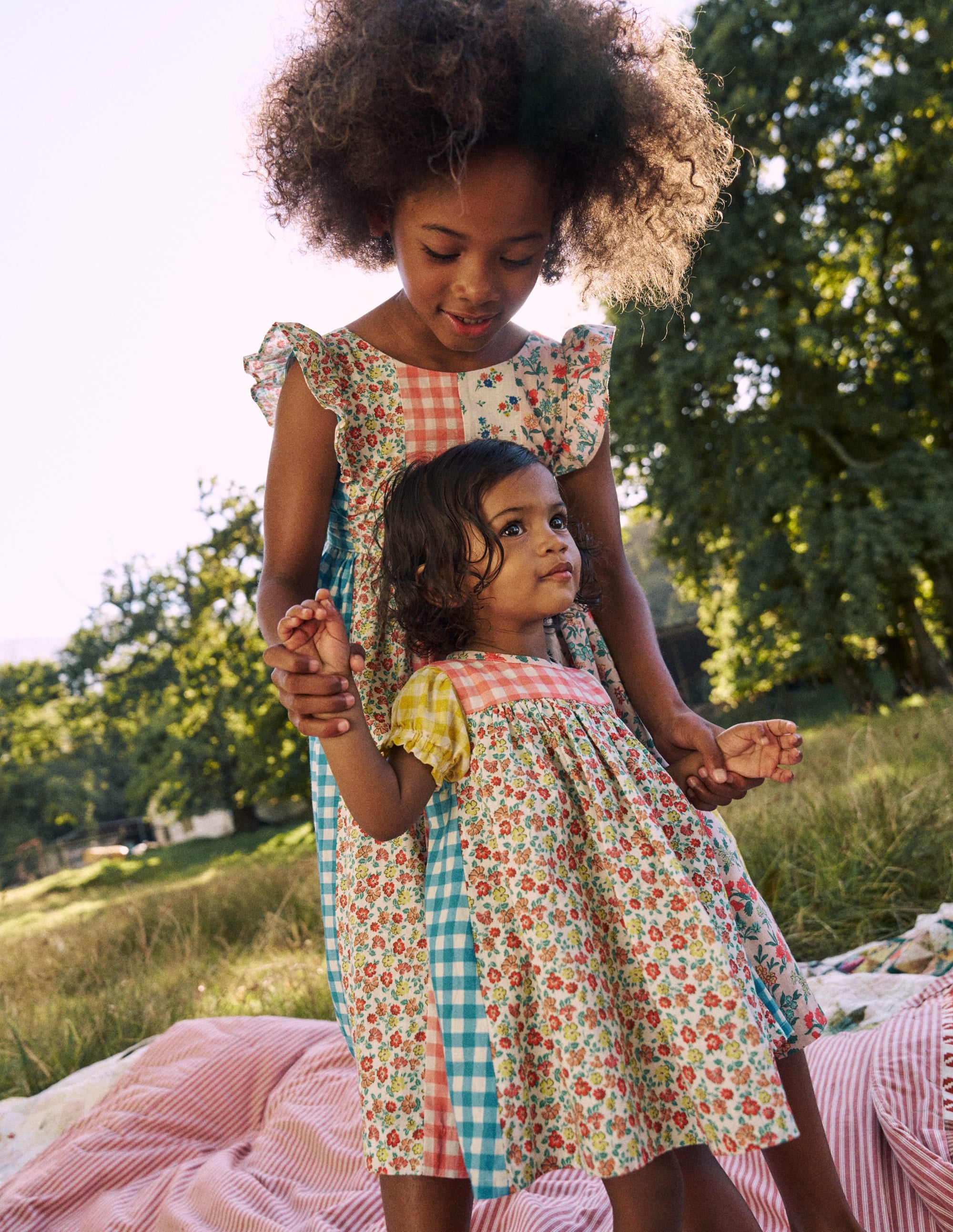 Gathered Woven Dress-Hotchpotch Multi - Image 9