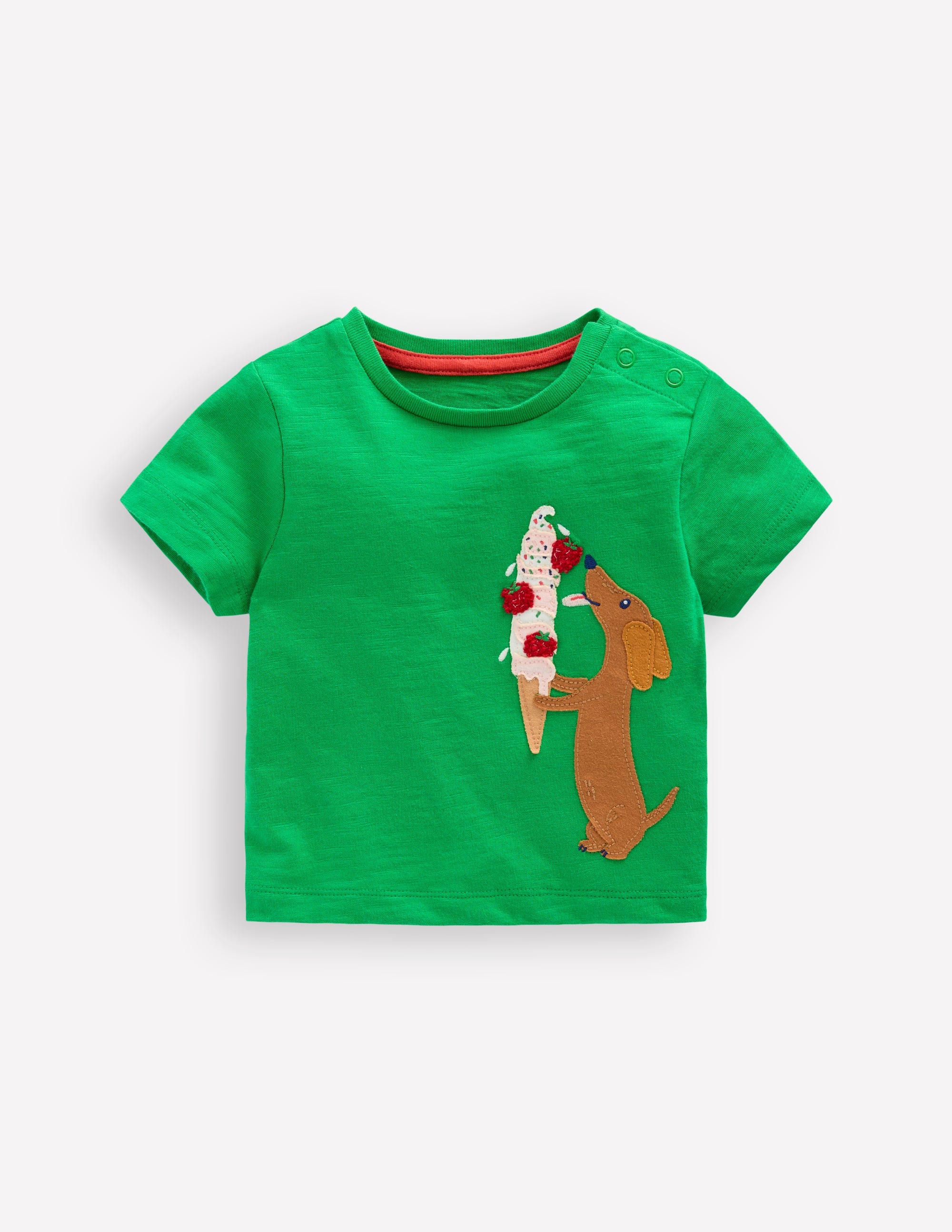 T-shirt à appliqué fun-Vert printemps - Image 1