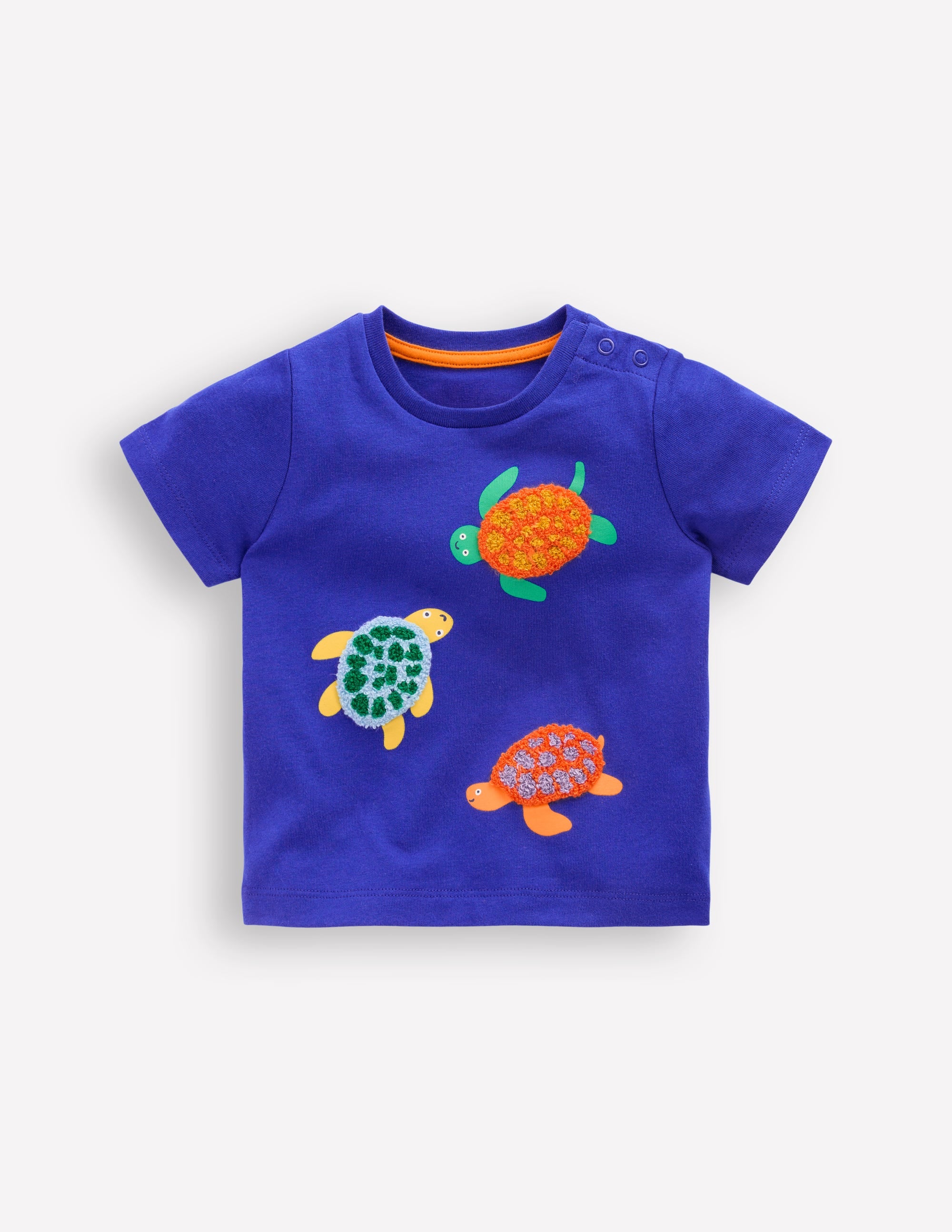 T-Shirt mit Logo-Leuchtendes Blau Schildkröten - Image 1