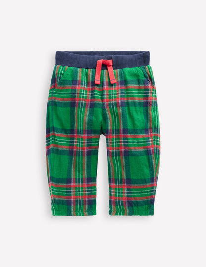 Pantalon cosy doublé-Carreaux Vert-1