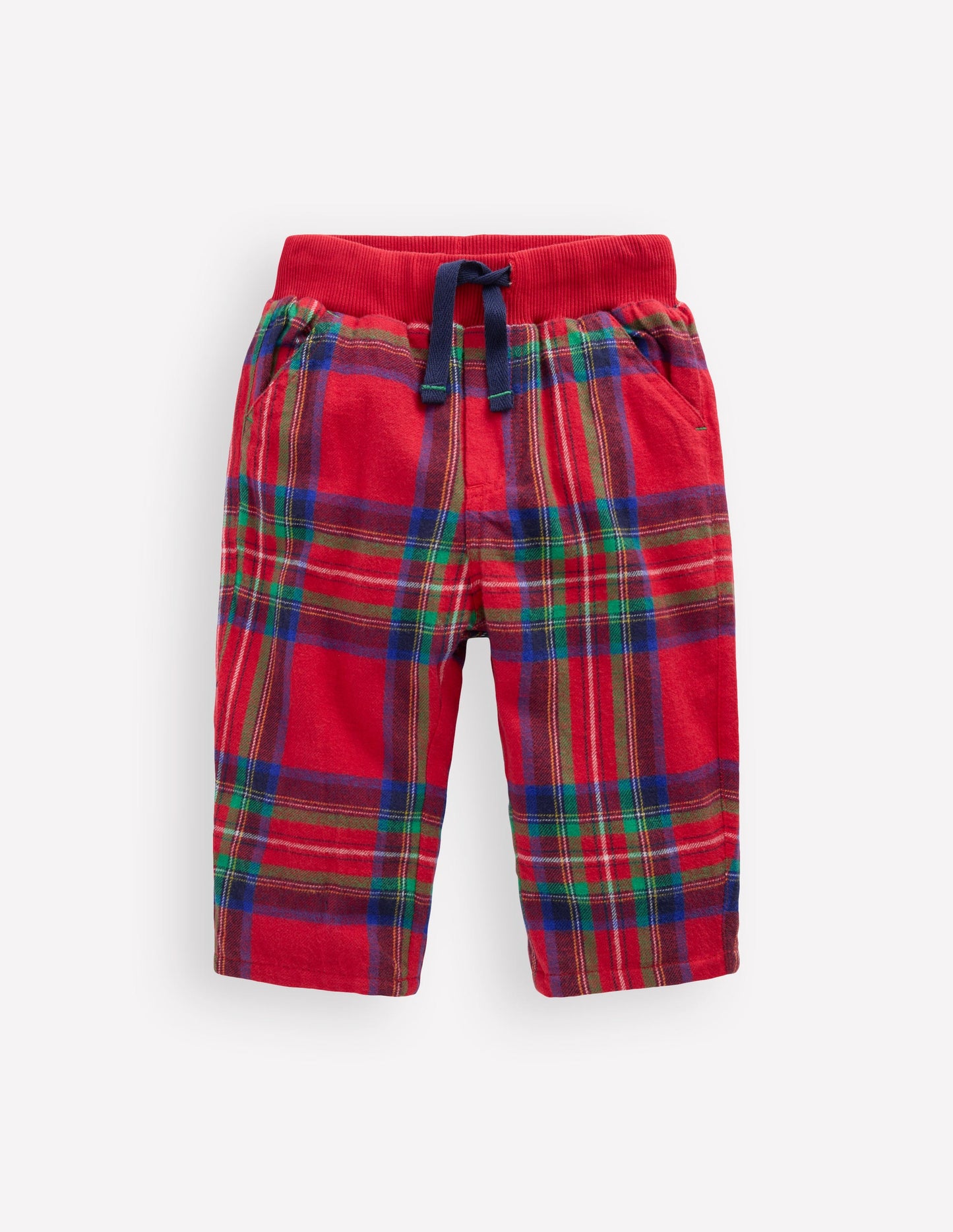 Pantalon cosy doublé-Carreaux rouges