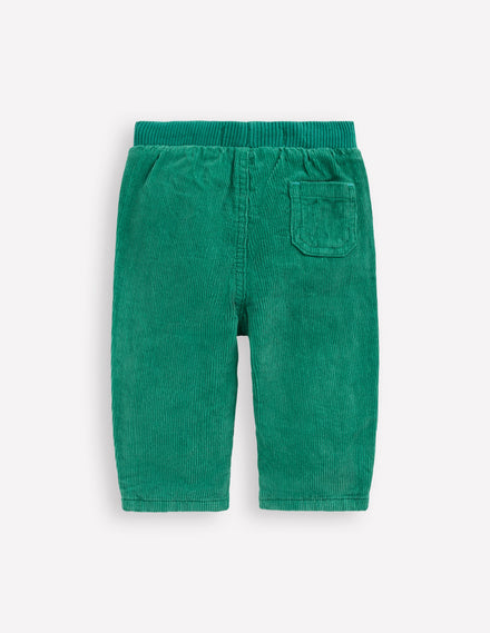 Kuschelige, gefütterte Hose-Juwelgrün