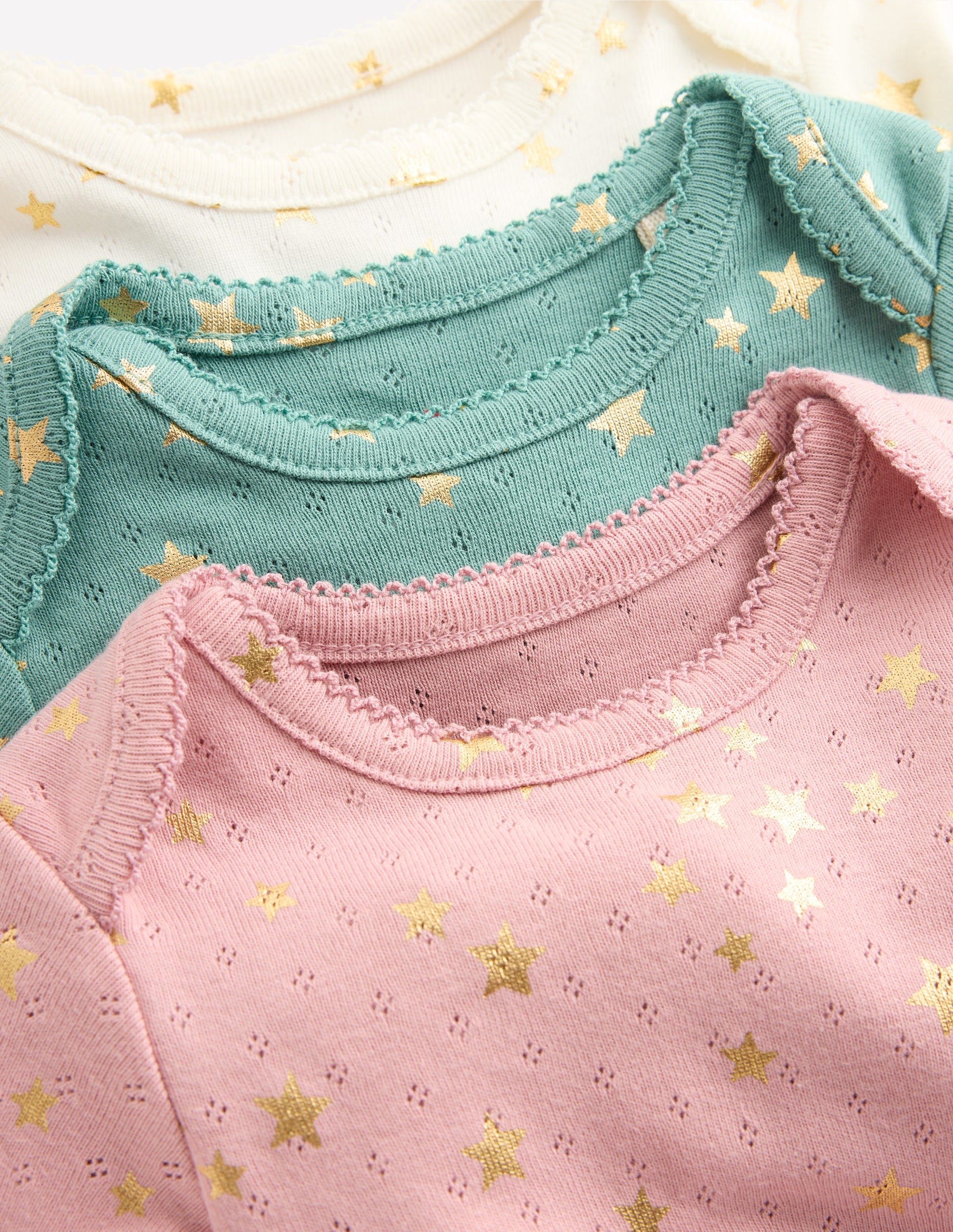 Pointelle-Bodys im 3er-Pack-Bunt Foliensterne-3