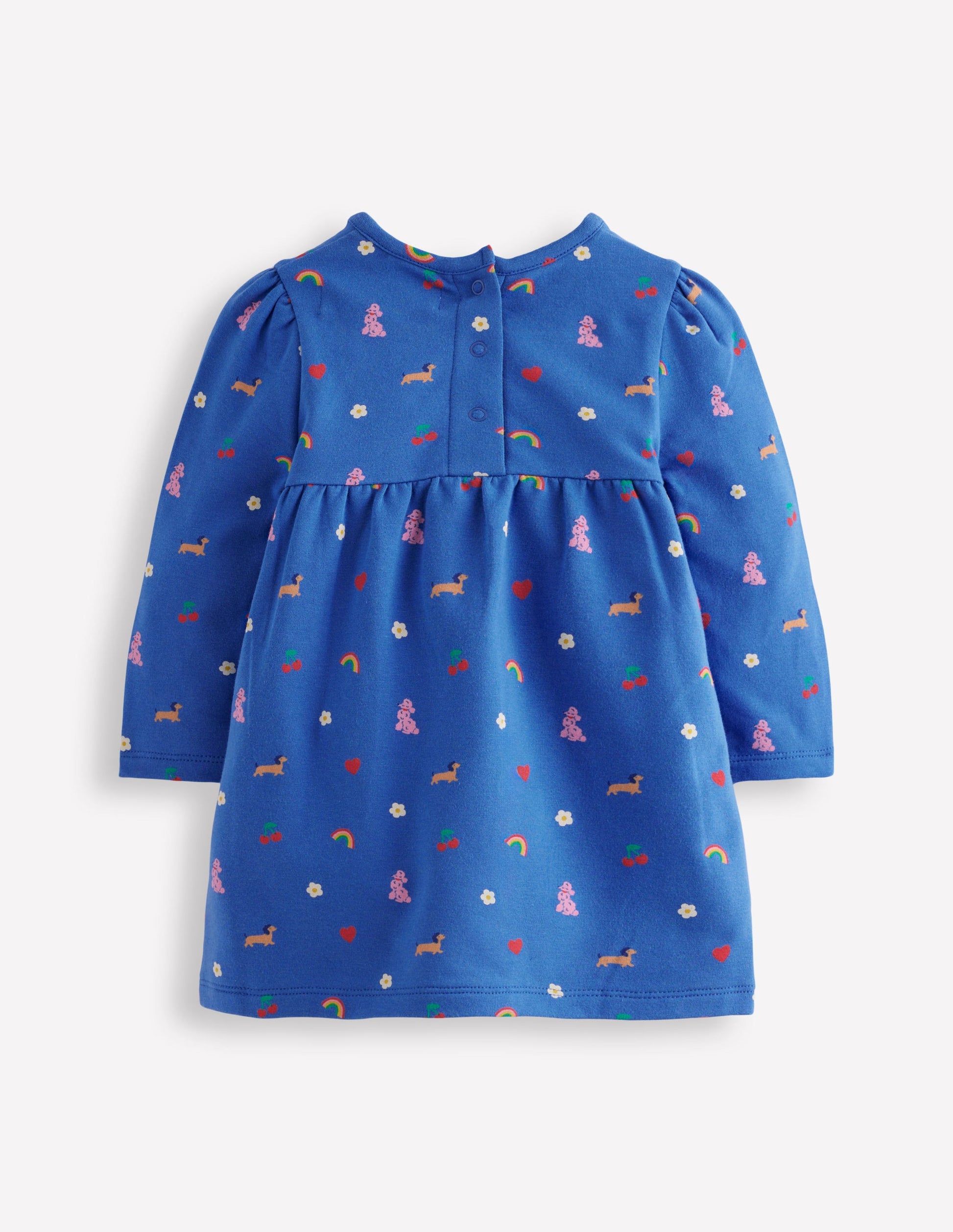 Sweatshirt-Kleid-Blauhäher Kleines Paris-Muster-2