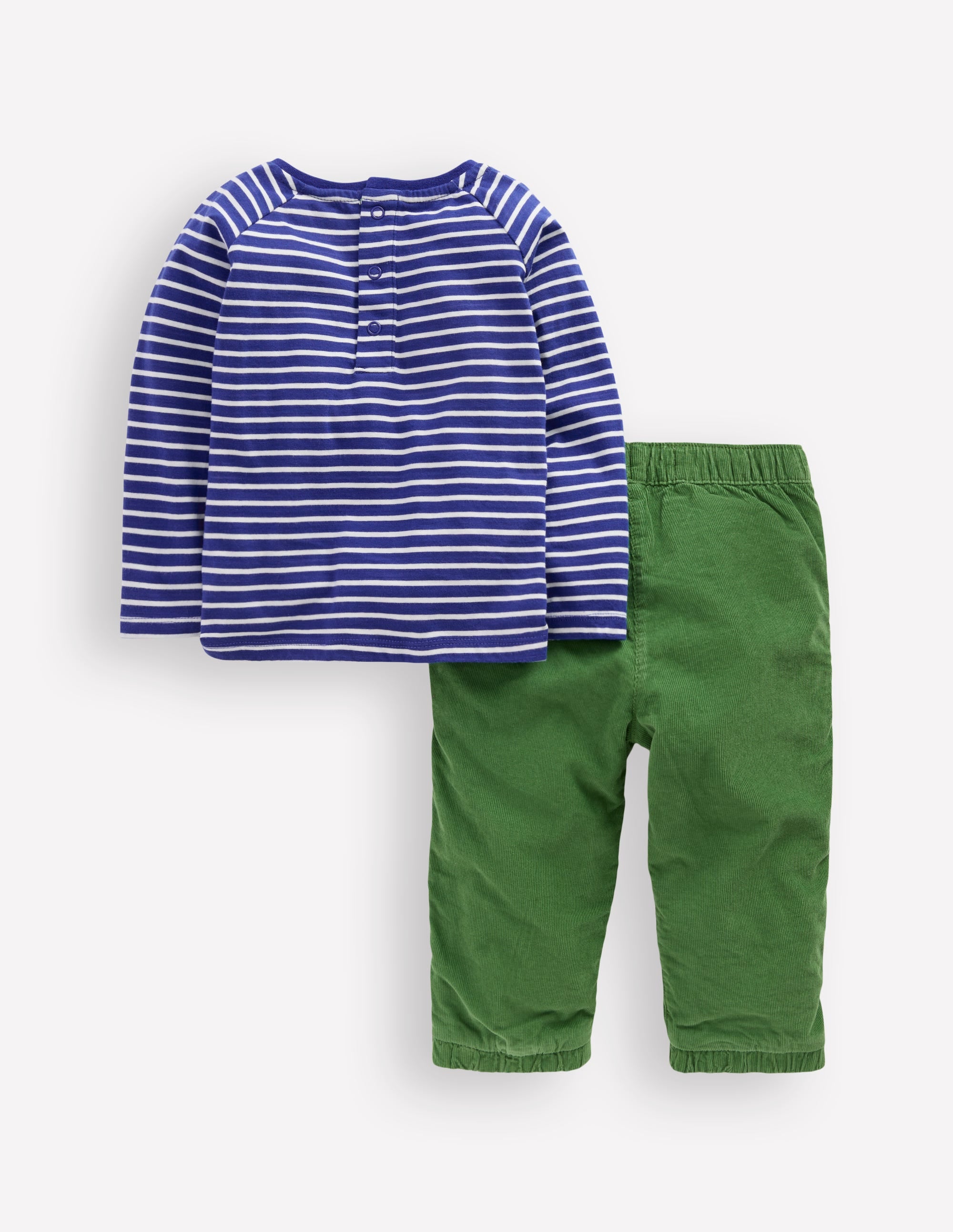 Ensemble tissé en jersey-Voitures rayé bleu - Image 2