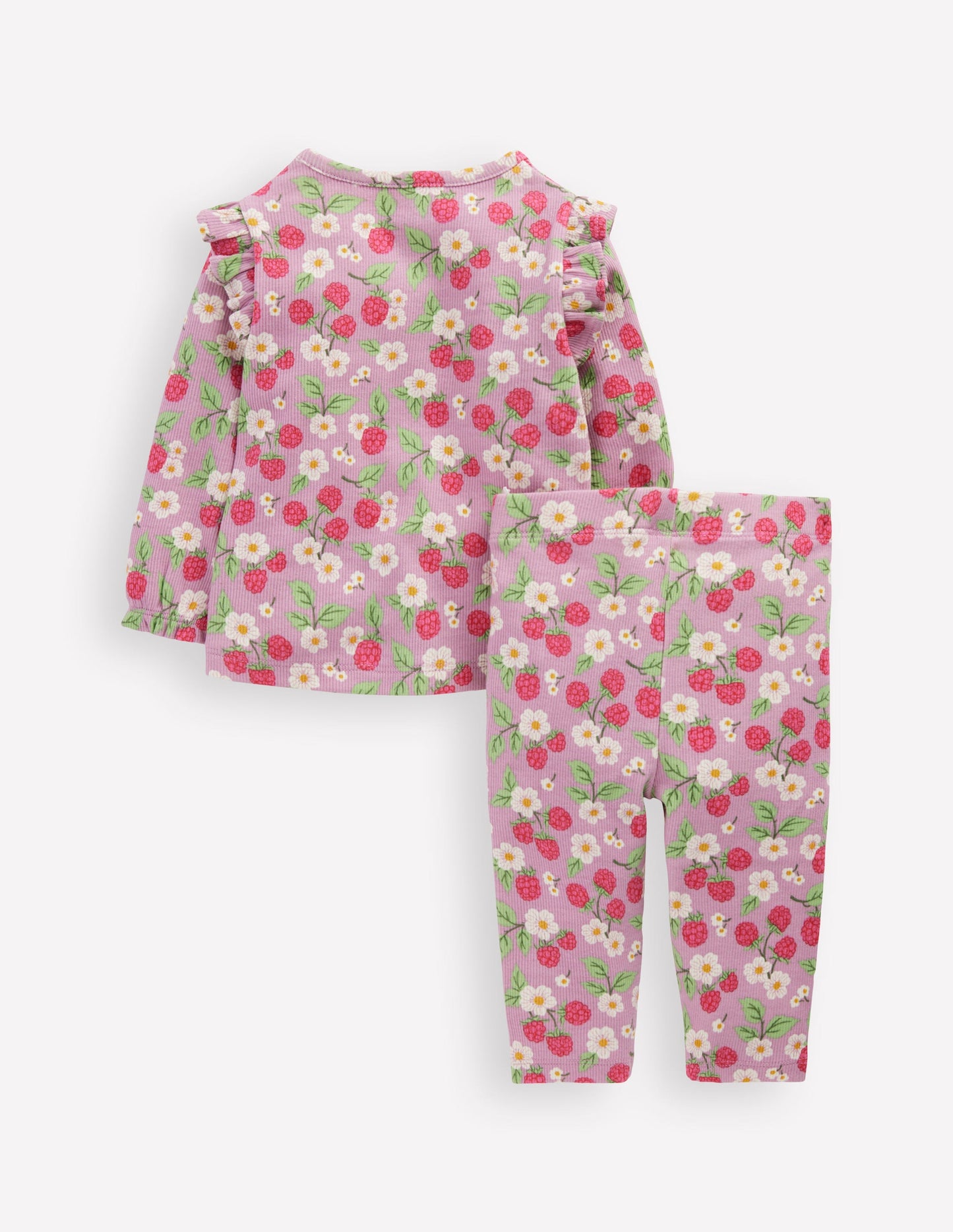 Spielset aus geripptem Jersey-Nebliges Mauve Vintage-Beere