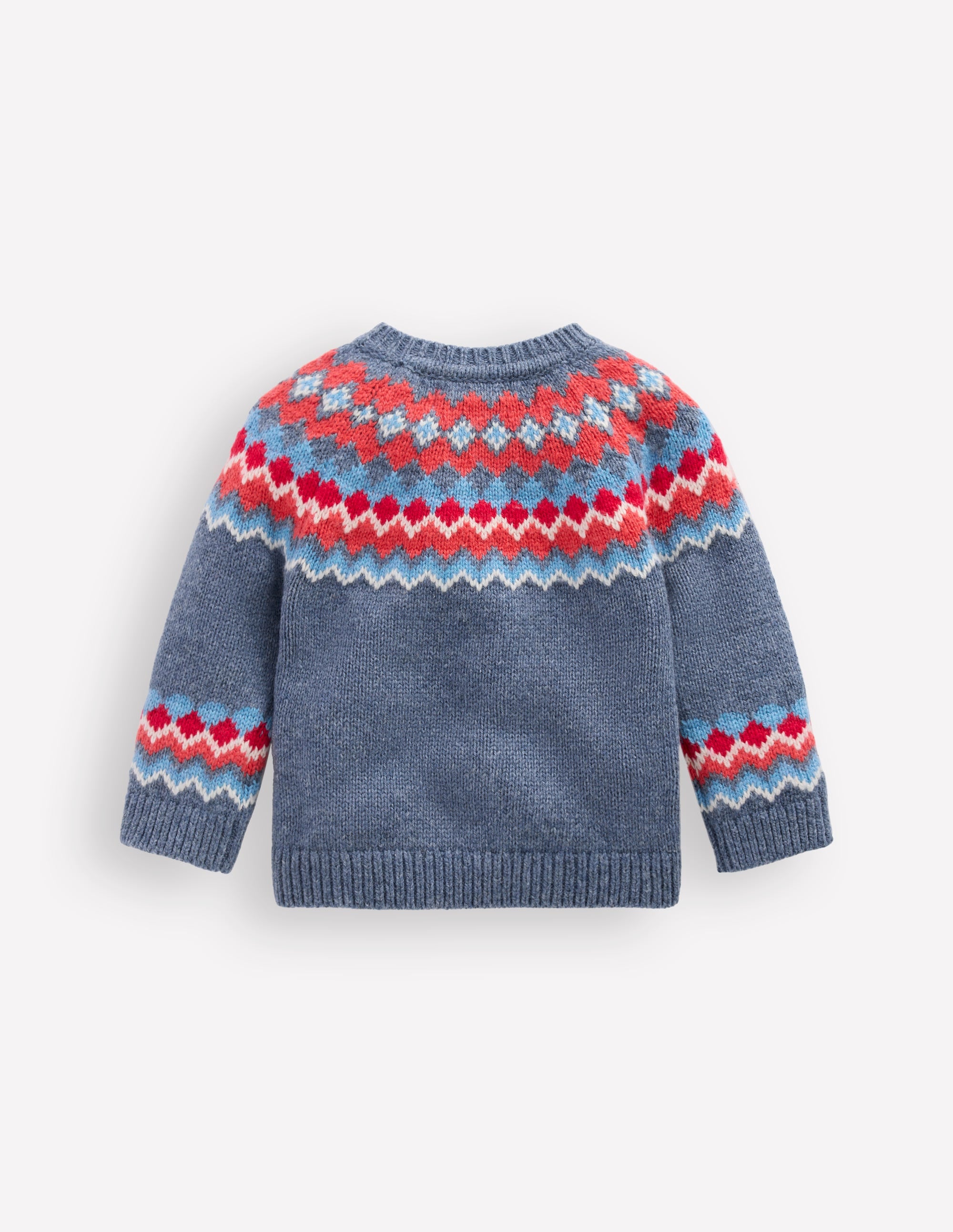 Pull motif jacquard-Motif jacquard intemporel bleu - Image 2