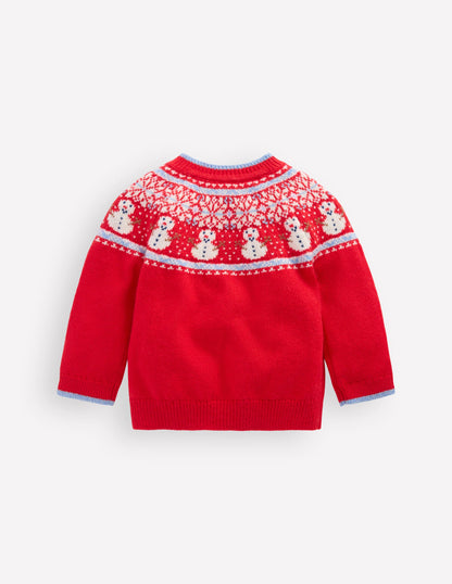 Fair isle Jumper-Red Snowman-3